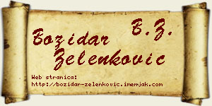 Božidar Zelenković vizit kartica